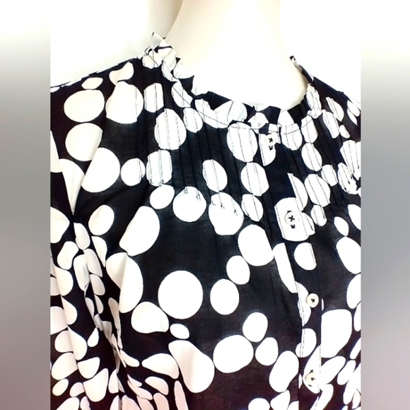 TALBOTS POLKA DOT COTTON BLOUSE NWOT - Picture 1 of 7